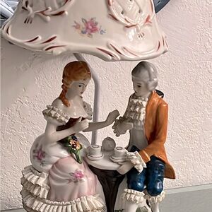 Lámpara de porcelana Victorian